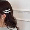 Delicado Pasador de Moño de Lunares Crema Moda Coreana Flequillo Clip Lateral para el Cabello Gota de Aceite Amarillo Azul Estilo Dulce