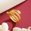 Anillo abierto Panlong Zodiaco Vietnam oro arena estilo chino antiguo joyería de dragón para hombres y mujeres versátil venta caliente en vivo