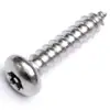 Tornillos Autorroscantes Antirrobo con Cabeza de Panal de Acero Inoxidable 304 con Inserto Torx, Tornillos para Madera de Cabeza Redonda M3 M4 M4.2 M6.3