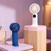 Ventilador de mano 2026 con pantalla digital simple, ajuste de cinco velocidades, base de soporte, ventilador eléctrico, impresión de logo publicitario, ventilador de regalo