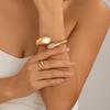 Pulsera Irregular de Aleación con Incrustaciones de Diamantes Ventas Calientes Transfronterizas Pulsera Abierta Exagerada Pulsera de Diseño de Moda de Alta Gama para Mujeres