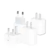 Kit Carregador de Comércio Exterior Pd20W Adequado para Celular Apple Cabeça de Carregamento Rápido Padrão Britânico Padrão Americano Padrão Europeu Cabeça de Carregamento