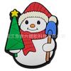 Pingentes de Sapato Boneco de Neve de Natal Acessórios para Sapato Clog Presente Decoração de Borracha Macia PVC Acessórios DIY Fivela Transfronteiriça