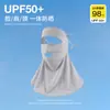 Máscara de Proteção Solar Facial Completa para Mulheres, Estilo Verão com Abertura para Boca para Beber Água, Proteção UV, Máscara Facial de Seda Gelada, Máscara para Dirigir, Facekini