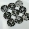 Copo de Nieve 30mm Hebilla de Paz Moneda Antigua Piedra Natural Nostálgica Cuentas Moneda Antigua