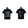 2024 VLONE Camiseta de Manga Corta Serie V Grande Estampado de Estrella V Camiseta de Manga Corta para Parejas Hombres y Mujeres Tendencia High Street Personalizada