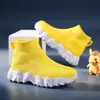 Calcetines altos negros planos para mujer, botas cortas deportivas para padres e hijos, zapatos sin cordones para embarazadas