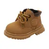 Nuevas Botas de Primavera y Otoño para Niños y Niñas de 1-2 a 3 Años Zapatos Suaves para Bebés y Niños Pequeños Antideslizantes Zapatos de Cuero Británico Trbottomy