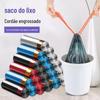 Saco de lixo de cordão engrossado 5 rolos / saco doméstico portátil grande saco de lixo descartável dormitório atacado cordão lixo