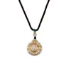 Plata Pura 999 Chapado en Oro Mensaje Auspicioso Paz y Alegría Doce Signos del Zodíaco Colgante de Seguridad Colgante de Plata Estilo Versátil para Pareja Regalo
