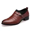 Entrega Rápida 7266 Quatro Estações Novo Masculino Britânico Bico Fino Casual de Negócios Sapatos de Couro Bolsa Opp Sem Caixa de Sapato