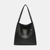 Bolsa tote de grande capacidade, bolsa de palha versátil, bolsa de mão, bolsa de ombro, bolsa feminina personalizada OEM de fábrica em Guangzhou