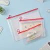 Bolsa Transparente Deslustrada con Cierre, Bolsa Impermeable de PVC para Documentos, Bolsa con Cierre para Billetes, Bolsa de Almacenamiento de Datos, Especial para Exámenes de Estudiantes
