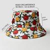 Sombrero de Pescador Creativo con Estampado de Frutas Transfronterizo 2025 Europeo y Americano para Hombres y Mujeres Casual para Exterior Sombrero para el Sol Sombrero de Doble Ala
