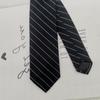 Gravata feminina verão retrô estilo Hong Kong casual legal estudante estampado estilo coreano camisa feita à mão 6cm listrado decorativo moda
