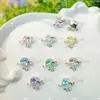 Moca de Colores con Colgante de Planeta Luna Estrella Pulsera de Cuentas Hecha a Mano DIY Pendientes Collar Accesorios de Joyería