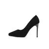 1088-Df Zapatos Elegantes de Punta Fina Estilo Nuevo 2025 con Aumento Oculto de Altura, Tacones Altos de Plataforma Impermeables, Combinan con Faldas, Zapatos de Dama