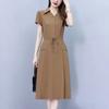 Vestido Estilo Hepburn Francês, Emagrecimento, Cobre a Barriga, Saia Redutora de Idade para Mulheres Baixinhas, Novo Estilo de Verão