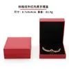 Caja de Joyería de Papel Rellena de Cuero de Ángulo Recto Rojo Caja de Embalaje de Encaje Dorado para Joyería Caja para Anillo Colgante Pulsera Pulsera