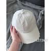 Gorra de béisbol de color sólido desgastada rota para mujer, casual, combina con todo, extragrande, ensanchada, parte superior suave, visera curva, gorra con visera a prueba de sol, moda para hombre