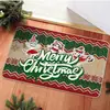 Felpudo navideño retro americano, terciopelo de cristal, resistente a la suciedad, resistente al desgaste, fácil de mantener, felpudo para puerta de entrada, disponible para etiquetado y envío