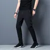 2024 Nuevos Pantalones Largos Casuales de Seda Helada para Hombre Moda de Verano Marca Sueltos Elásticos Pierna Ancha Pantalones Deportivos