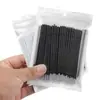 Palo de limpieza con cabeza larga para injerto de pestañas hisopo de algodón pequeño nano hisopo de algodón para eliminación de pestañas palo de limpieza con cabeza larga para pestañas hisopo de algodón negro con cabeza larga para pestañas