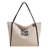 Bolsa de Ombro de Lona Urbana Simples de Grande Capacidade Inverno Nova Tendência Moda Cor Contrastante Casual Trabalho Deslocamento Bolsa Tote