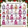 Conjunto B de Sacos Pendurados para Calendário do Advento de Natal Sacos de Juta para Doces e Presentes Sacos com Cordão para Contagem Regressiva de Natal
