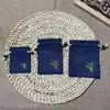 Bolsa de Lino Fino con Cordón para Joyería, Bolsa de Algodón y Lino con Cordón para Guardar Nueces y Cuentas Budistas