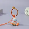 Falda de Nudo de Diamante Degradado Anillo de Borla Hebilla Anillo Llavero de Llave de Coche Accesorios Decoración de Bolso Colgante Pequeño