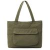 Bolso de hombro acolchado ligero estilo japonés para mujer, bolso tote portátil versátil, mochila de tela de nailon de gran capacidad para el trabajo