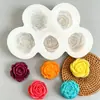 Molde de Silicona para Vela Perfumada Flor de Rosa Peonía Molde para Yeso Aroma Difusor Piedra Adorno DIY Flor