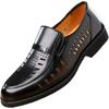 Processamento especial de liquidação seleção de vazamentos sapatos masculinos de couro quebrados sandálias respiráveis de verão sapatos masculinos de couro macio com furos antiderrapantes moda