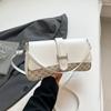2025 primavera y verano nuevo contraste de color de textura bolso cuadrado pequeño retro moda alto valor de color bolso bandolera popular para ir al trabajo bolso de mujer