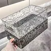 Caja de Almacenamiento con Patrón de Ondas de Agua Organizador de Escritorio Caja para Cosméticos Lujo Ligero Dormitorio de Mujer Baño Caja Organizadora Cesta de Almacenamiento de Plástico