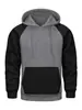 Sudadera con capucha de estilo nuevo para otoño e invierno, con bloques de color y forro polar, conjunto de ropa deportiva casual para hombre de talla grande, estilo europeo y americano