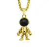 Estilo ins marca de moda hip hop personalidad Cielo Estrellado astronauta colgante collar lindo hombre espacial accesorios para parejas hombres y mujeres