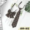 Ins Gravata Pequena Estilo Japonês Preppy Conjunto de Gravatas JK Estilo Estudante Masculino e Feminino Gravata de Camisa Laço Gola Preguiçosa Flor