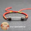 Pulsera tejida a mano del año zodiacal, Botella transparente de cinabrio, Pulsera de caja Gawu, Pulsera de botella de cinabrio abrible con cabello fetal