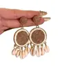 Sicília~Brincos de Férias na Praia à Beira-Mar Brincos Femininos Artesanais de Rattan Brincos Retrô de Alta Qualidade