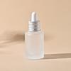 Frasco gotero redondo recto de 30 ml con veta plateada, frasco de vidrio esmerilado, material de embalaje, esencia líquida, embalaje para viaje, frasco para aceite esencial