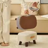 Taburete Pequeño, Taburete para Cambiar Zapatos, Taburete para Jabón, Taburete de Regalo, Banco Pequeño para Sala de Estar, Taburete Bajo de Madera Maciza, Reposapiés para Sofá, Se Puede Imprimir con Logo