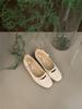 OKLEIBO Laibao Zapatos Planos de Punta Redonda con Lazo para Mujer Estilo Coreano 2025 Nuevos Zapatos de Leche Retro Slip-on