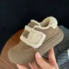 Zapatos Infantiles Qqo 2025 Invierno Nuevos Zapatos Infantiles Tipo Pan de Jengibre Zapatos de Algodón para Niños y Niñas Zapatos Peludos Cálidos con Forro de Felpa Antipatadas
