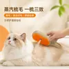 Pente para animais de estimação transfronteiriço com spray de um toque para evitar que o pelo voe, pente a vapor para gatos e cães, massagem para remover pelos soltos, pente removedor de pelos de animais de estimação