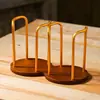 Portavasos Estante para Vasos de Papel Estante de Almacenamiento Taza de Té Café Bambú Madera Portavasos Bambú Madera Lujo Ligero Retro Portavasos