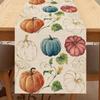 Novo Caminho de Mesa de Outono da Amazon Abóbora de Halloween Crisântemo Caminho de Mesa de Outono Decoração de Festa para Sala de Estar Mesa de Jantar