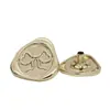 Botón de presión de broche de metal con forma de triángulo irregular botón metálico top para mujer chaqueta corta abrigo cierre de presión blanco y negro