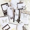 Poesia de Açúcar Streamer Micro Série Material Papel Notas Retro Vazado Caderno Material DIY Base de Decoração 10 Folhas 6 Tipos